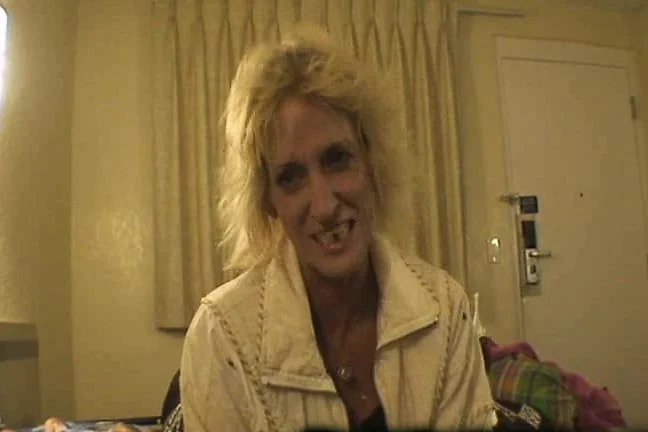 Nasty street hooker puts her mouth to work on a hard shaft POV style