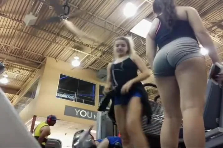 Gym girls spied during their workout