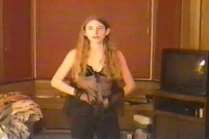 Shy college student 18+ strips for the camera again