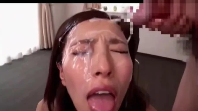 It Is Raining Jizz On This Japanese Girl