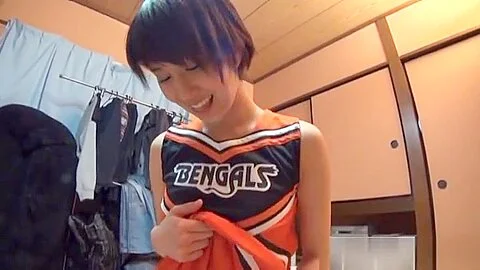 Japanese teen is hot cheerleader Riku Manato in POV