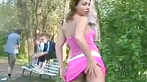 Flashing Tits And Pussy In Public