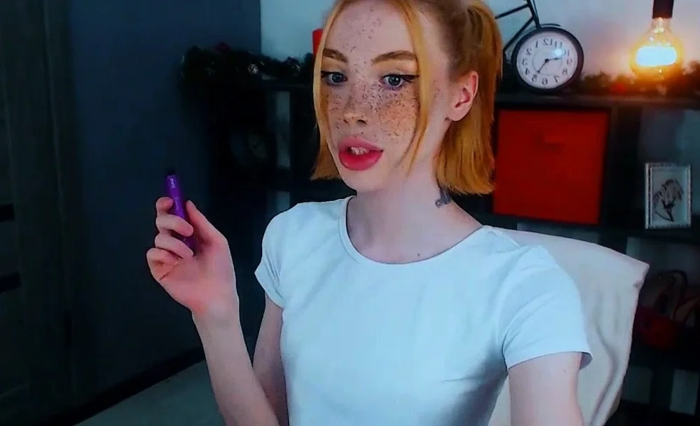 Unique Redhead SheBoy gets naked Webcam sex Show