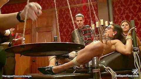 Three Slave Restrained At Party With Claire Robbins And Penney Play