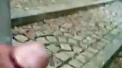 Exhibitionist jerk off and cum for Girls in Public