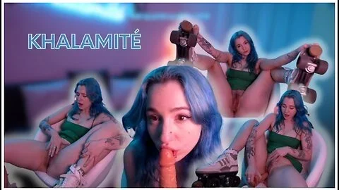 French Alt Roller Girl Masturbating