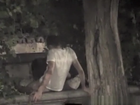 Night public handjob and blowjob