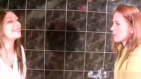 Lesbians Bathing With The Clothes On