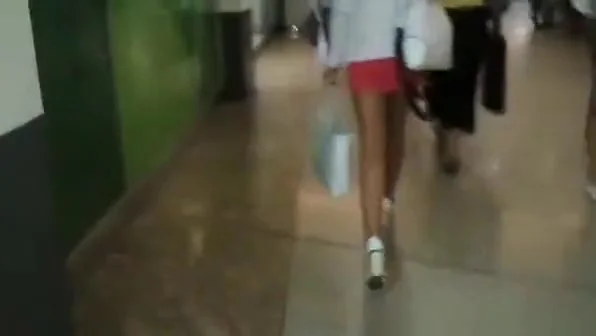 Sexy legs in shiny pantyhose