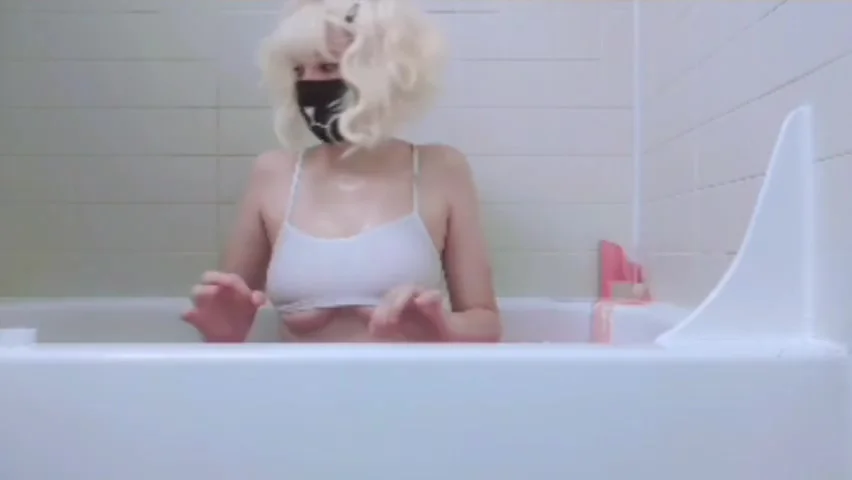 Cute kitten teen 18+ plays with herself in the bathtub