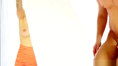 Blonde glory hole cumshot