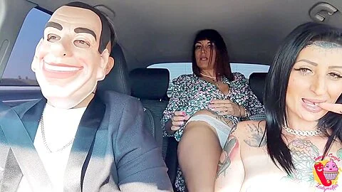 In The Car With Diana Zilli With Lady Muffin