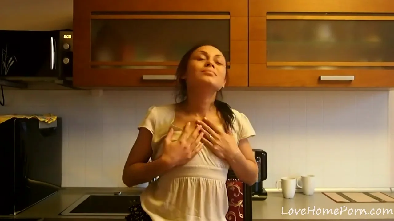 Teasing Session In The Kitchen With A Hottie