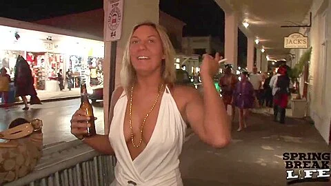 Lingerie Milf Body Paint Naked in Public Fest at Fantasy Fest - SpringbreakLife