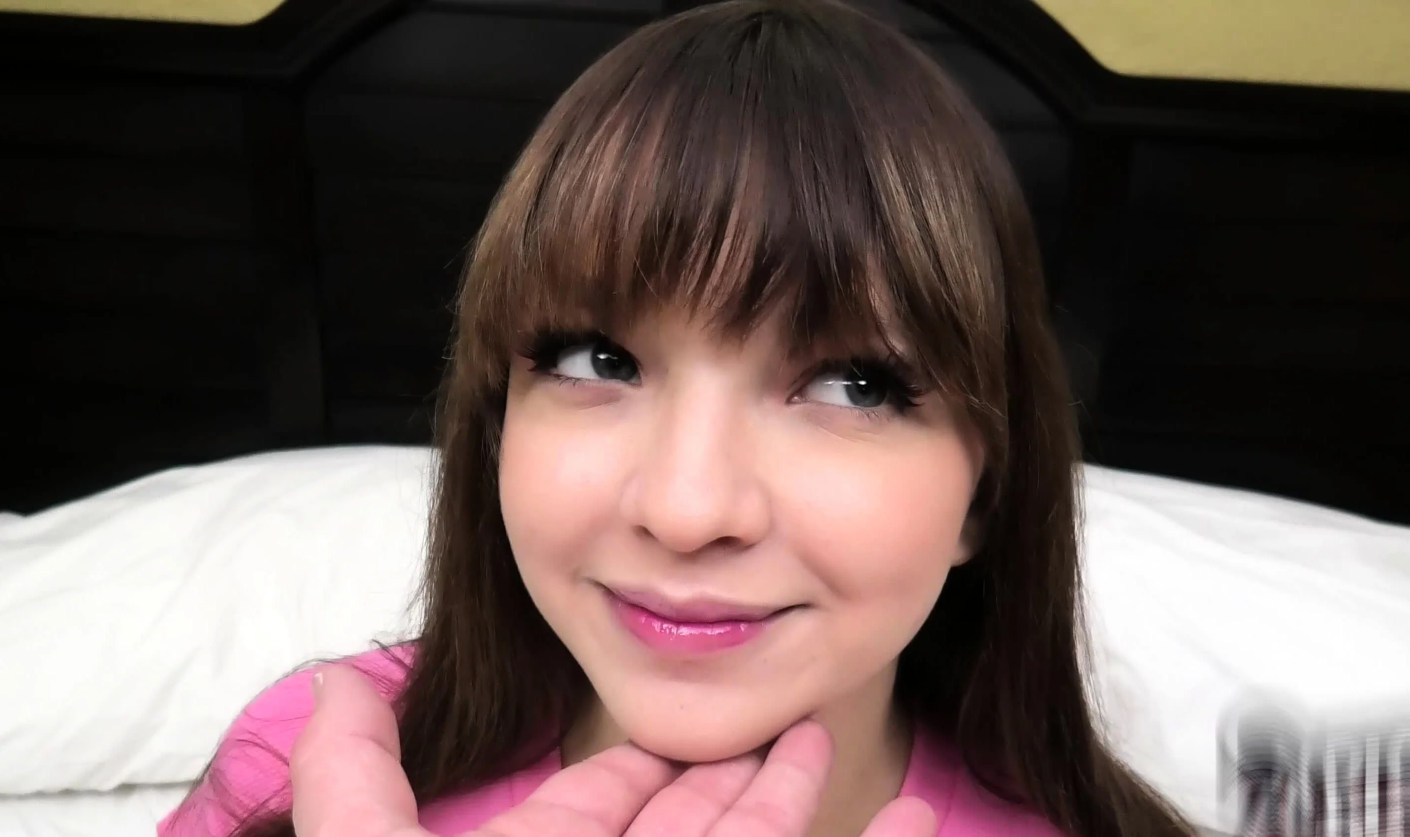 This petite teen with 34cup tits gives a blowjob