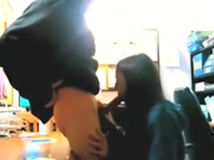 Security cam caught sex in the workplace