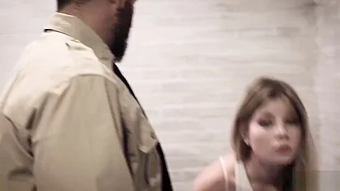 teen 18+ suspect strapon fucked by two correction officers