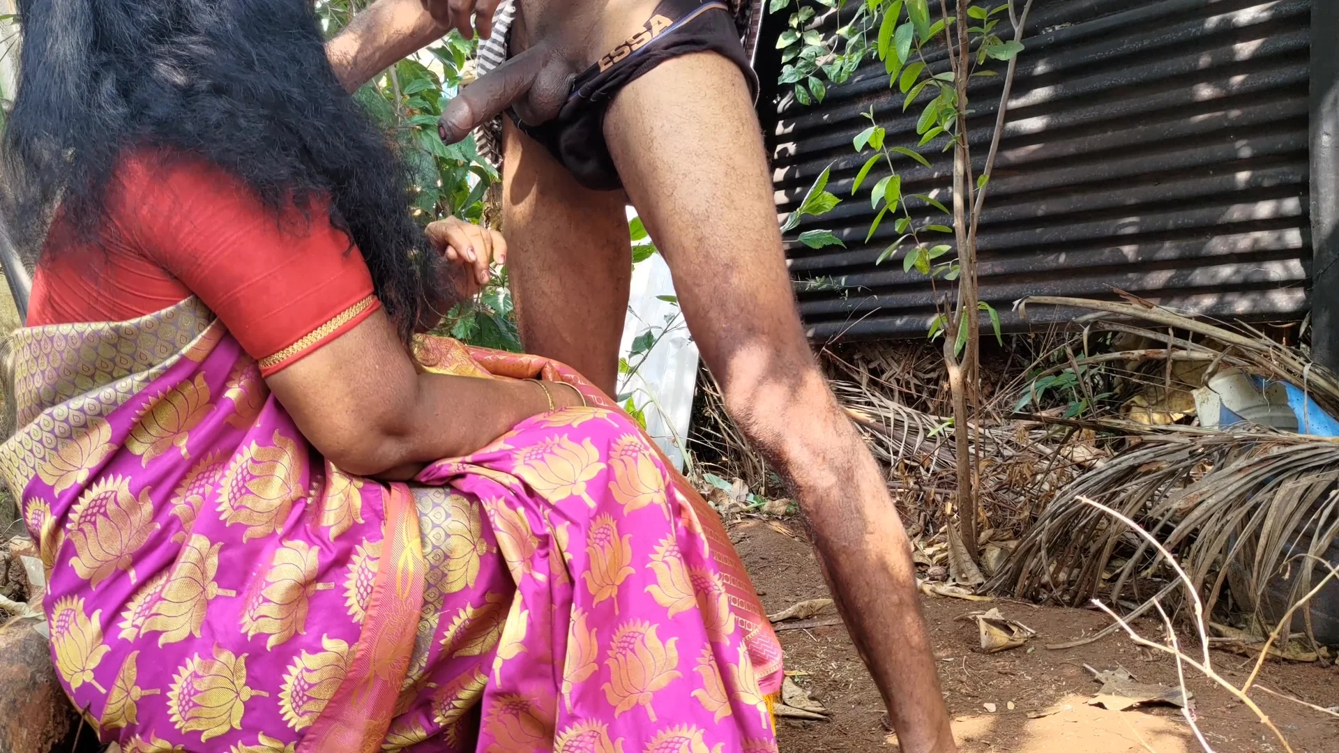 Aunty Was Looking For Something In The Garden And I Had Sex With Her