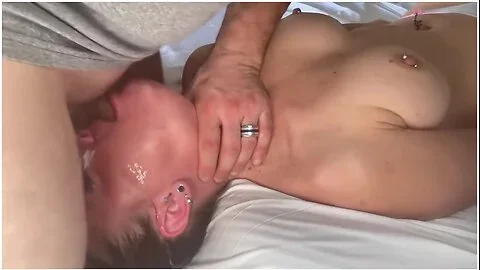 Throat Bulge - Unedited 4k Throatpie - Sloppy Wet Throat Fuck, Made Him Cum Fast