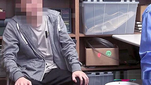 Horny milf cop catches dude shoplifting subduing him into banging her