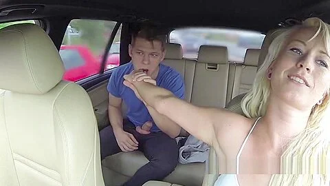 Euro guy masturbates in back seat in taxi