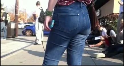Denim video edit (Candid teen 18+ Tight Ass Jeans)