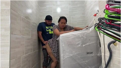 Stepson Fucks Me In The Laundry Room While His Stepdad Goes Out To The Supermarket- Culonaardiente32