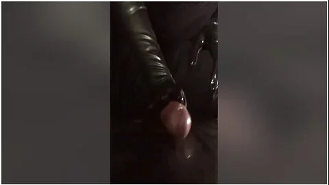 Latex Gloves Rough Handjob Top View
