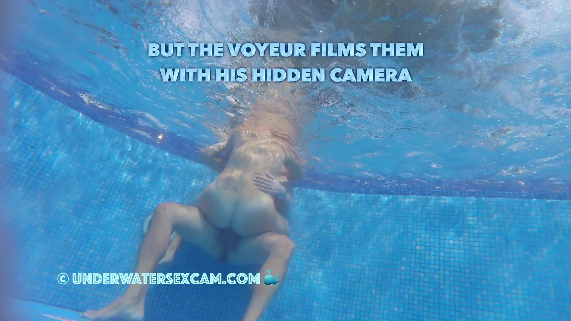 This couple thinks no one knows what they are doing underwater in the pool but the does