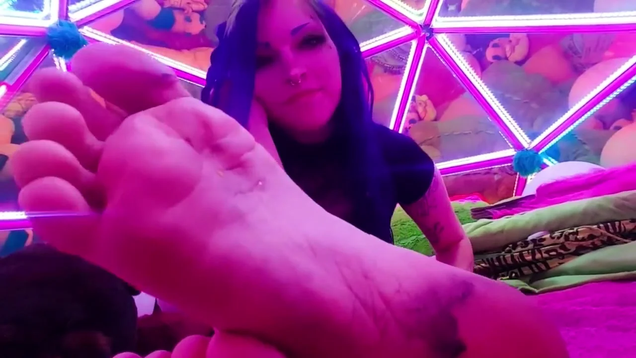 Filthy Festival Foot Worship- Goth boots and sweaty stinky socks