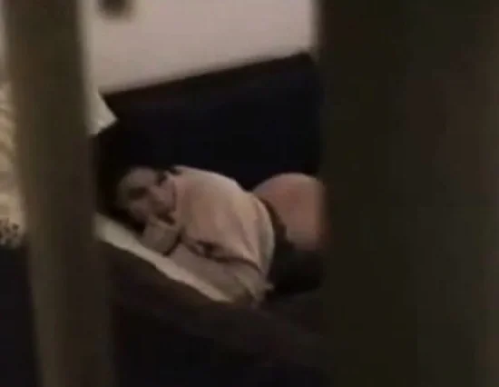 Through window. Spying my sister rubbing pussy