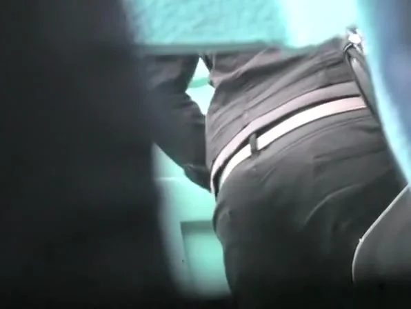 films woman pissing in portable toilet