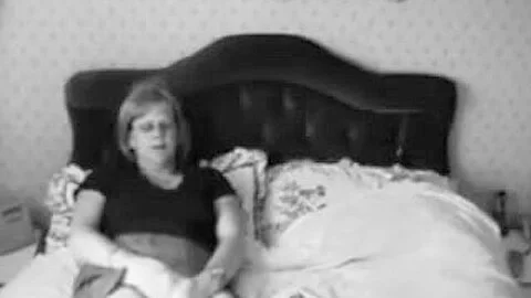 Chubby mature caught masturbating