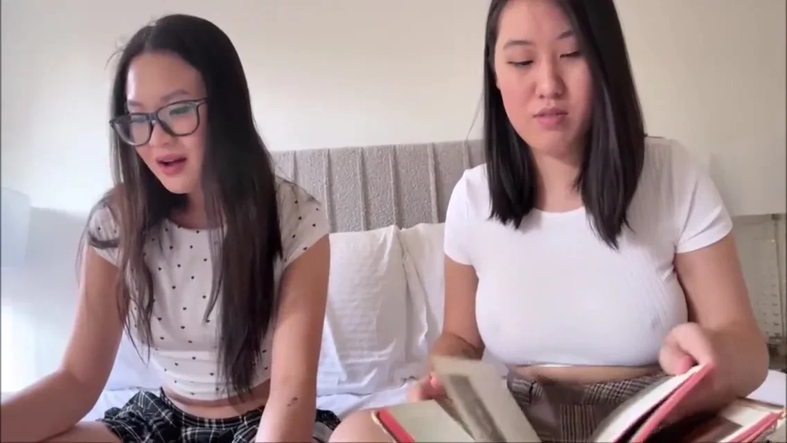 Asian Stepsisters Take Study Break - Uwu Tofu & Sakura