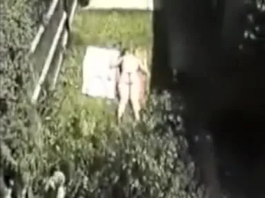 Spying My Neighbors Girlfriend Doing Topless Sunbath