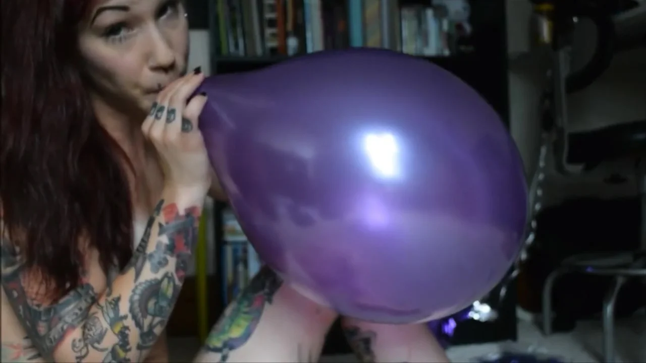 Blow to Pop Looner Fetish Balloon Blowing