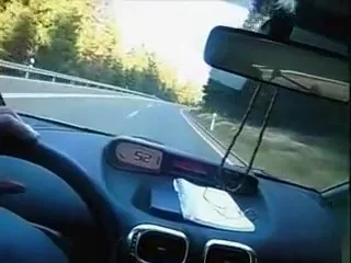 Girlfriend milks my stiff penis in the car