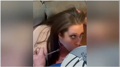 Bbw Slobbering Facefuck Blowjob Cum In Brunette Hair