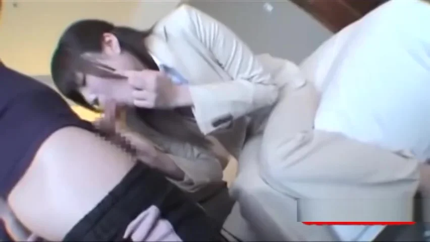 2 Office Ladies Sucking Guy Getting Their Pussies Stimulated With Vibrator