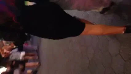 Mexican in see thru black dress