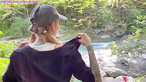 Perfect Girl Sucking Big Dick Until Oral Creampie In The Forest