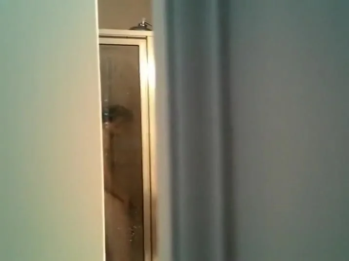 Peeping on Step sister's shower masturbation