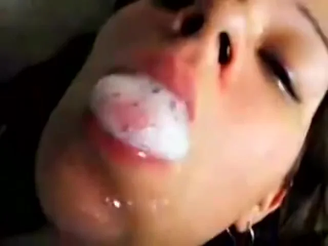 teen 18+ Boy Spits in His Cute teen 18+ Girlfriend's Mouth