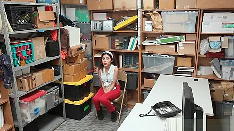 teen 18+ Thief Seduces The Security Guard After He Caught Her