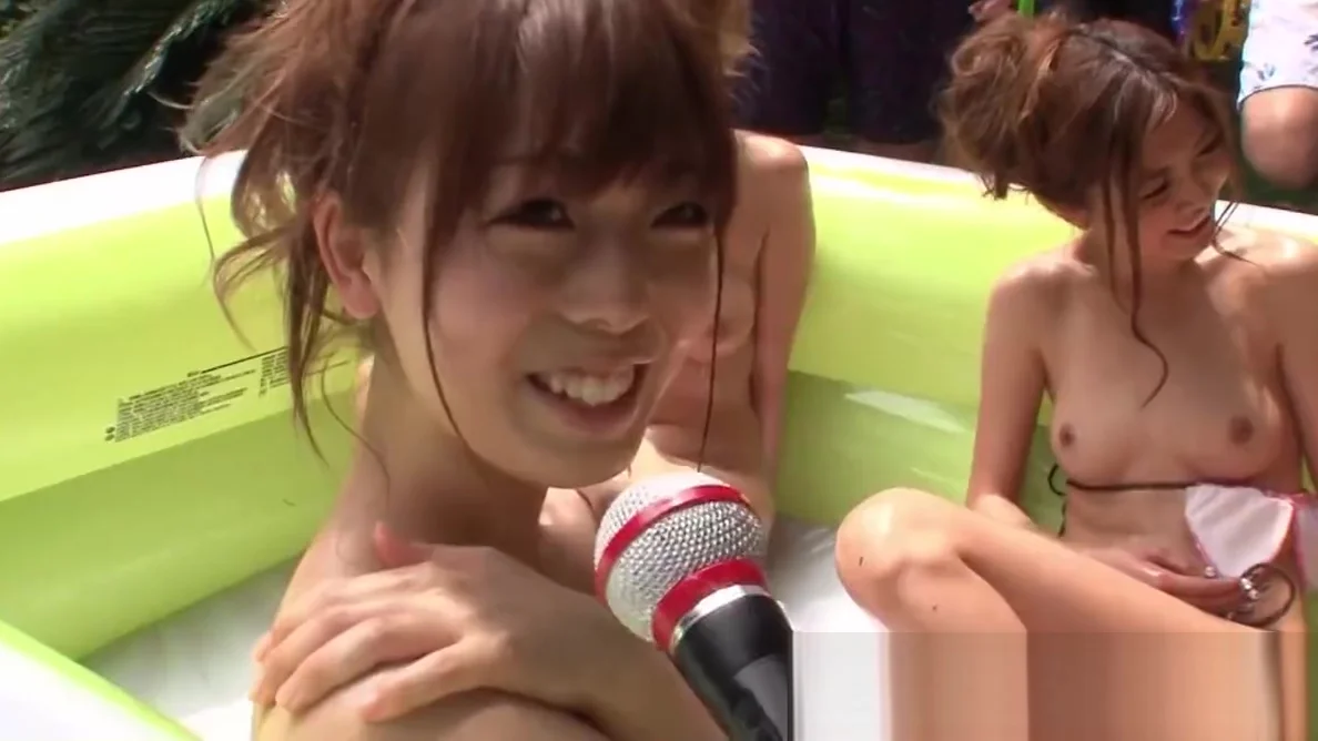 A bunch of Japanese bikini babes have a wrestling match!