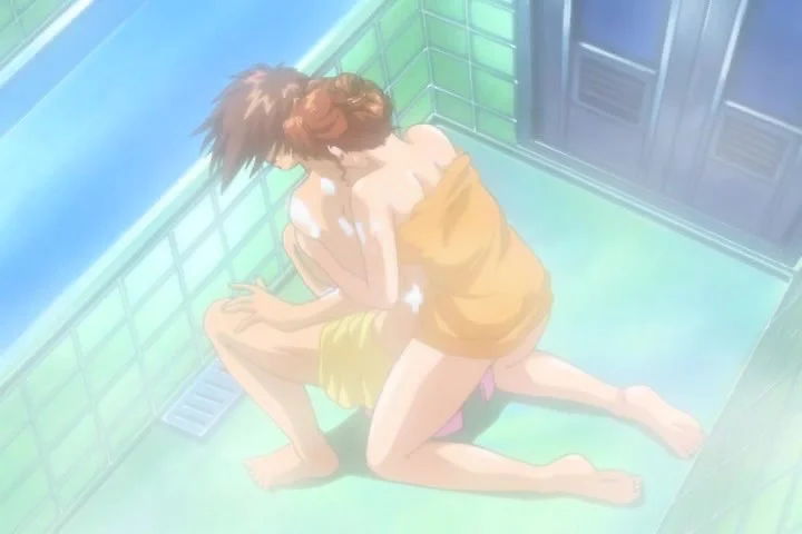 Hot, big tit Anime babe gets it on in the shower and after shopping