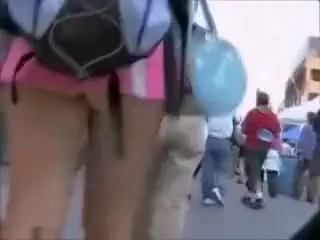 Candid Camera Too Short Pants Shows Ass of Hot Girl in Public