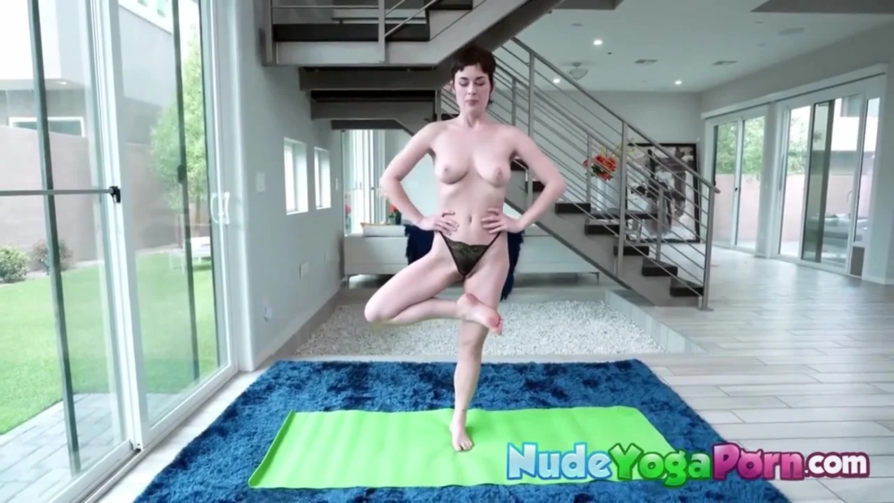 All Natura***ve Glass Shows Stretching Moves Nude