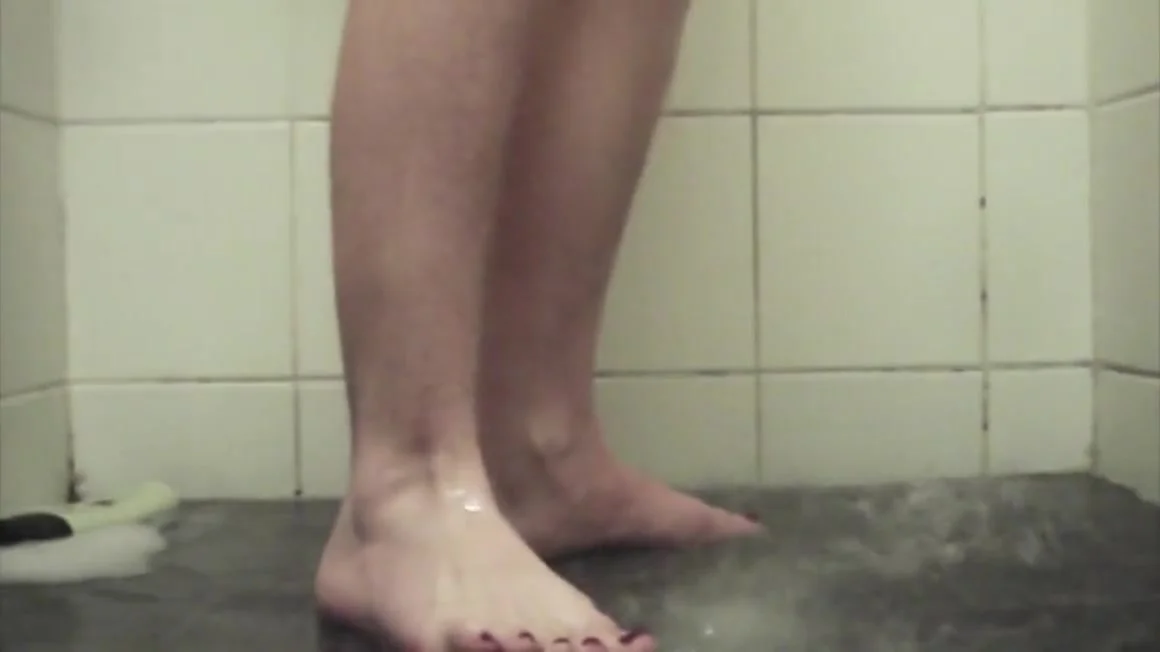 Getting My Feet Nice and Wet in the Shower!