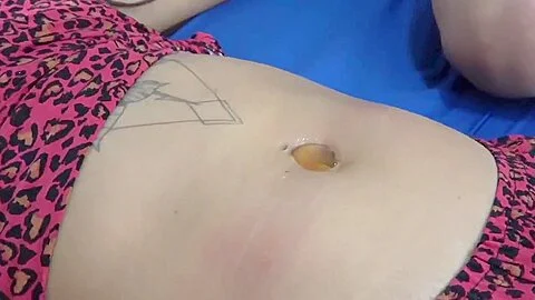 Sexy belly button licking w/ 2 hot girls